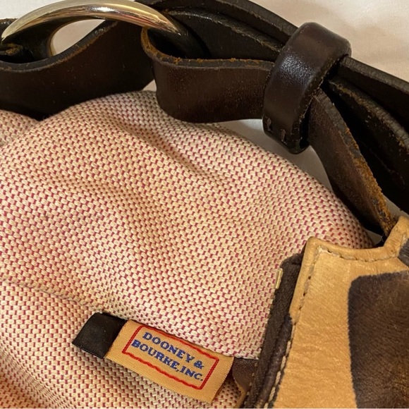 DOONEY & BOURKE Leather Giraffe Print Shoulder Handbag Purse J6717325 - Picture 10 of 11